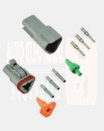 Deutsch DT3-3 3 Way Connector Kit with Nickel Contacts