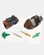 Deutsch DT3-4-CAT 3 Way CAT Spec Connector Kit with Gold Contacts