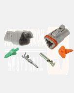 Deutsch DT Series 3 Way Connector Kit with F Crimp Contacts