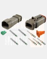 Deutsch DT4-1-E008 4 Way Connector Kit with Shrink Boot Adapter Modification