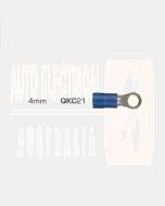 Quikcrimp 4.2mm Ring Pre-Insulated Terminal Blue pack of 100