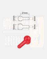 Ionnic SY2900-RED Battery 13mm Terminal Insulator in Red – Lug & Ring (Pack QTY 1)